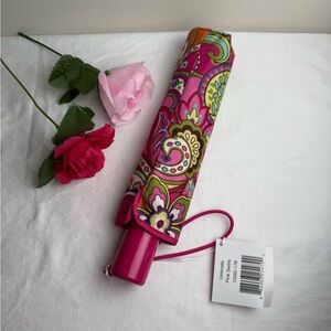 NWT Vera Bradley Pink Swirls Automatic Umbrella RETIRED Rare ❤️💖